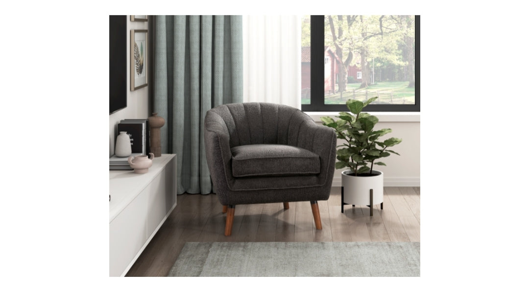 Mazin Furniture Cutler Accent Chair - Charcoal