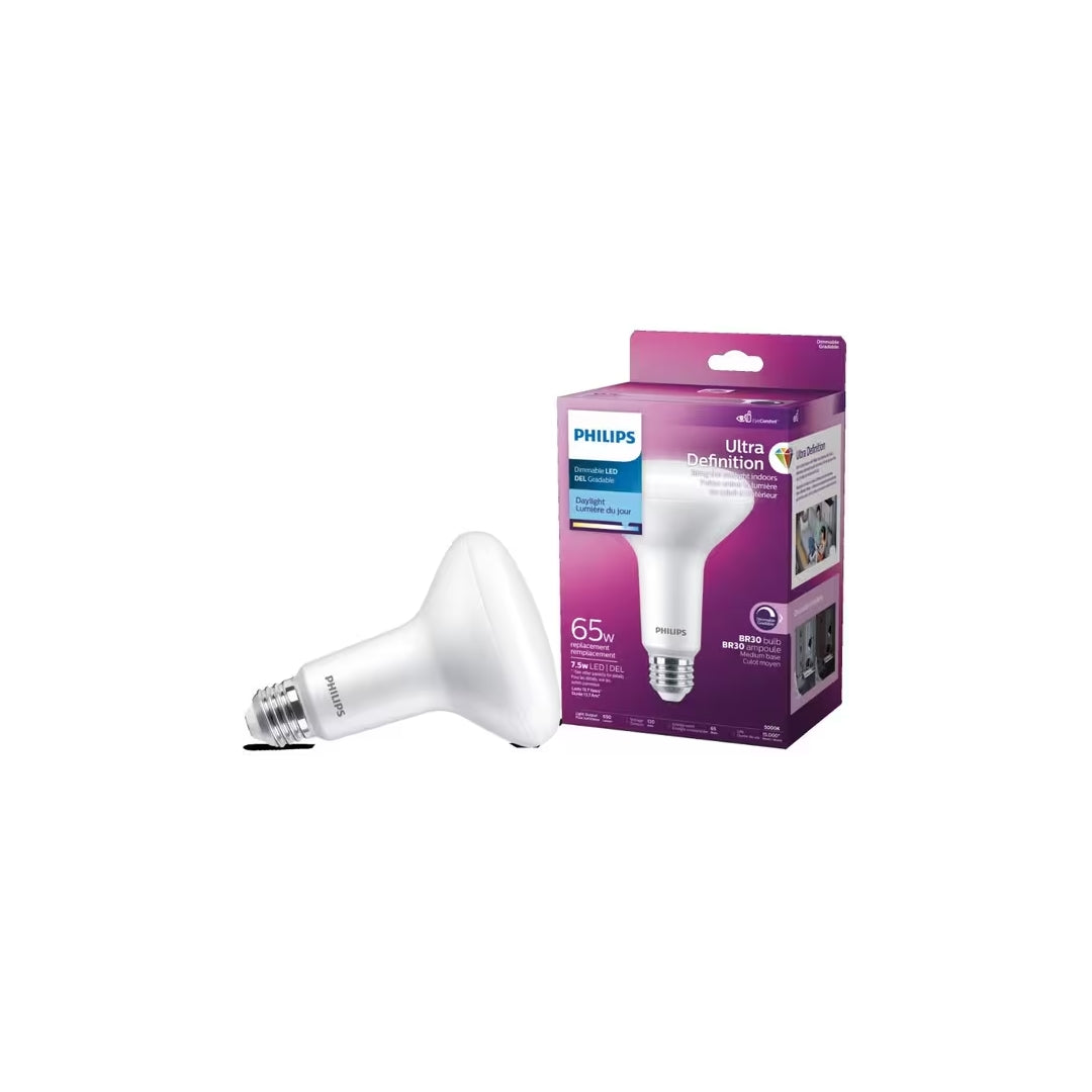 PHILIPS 7.2W BR30 Medium Base Daylight Dimmable LED Light Bulb