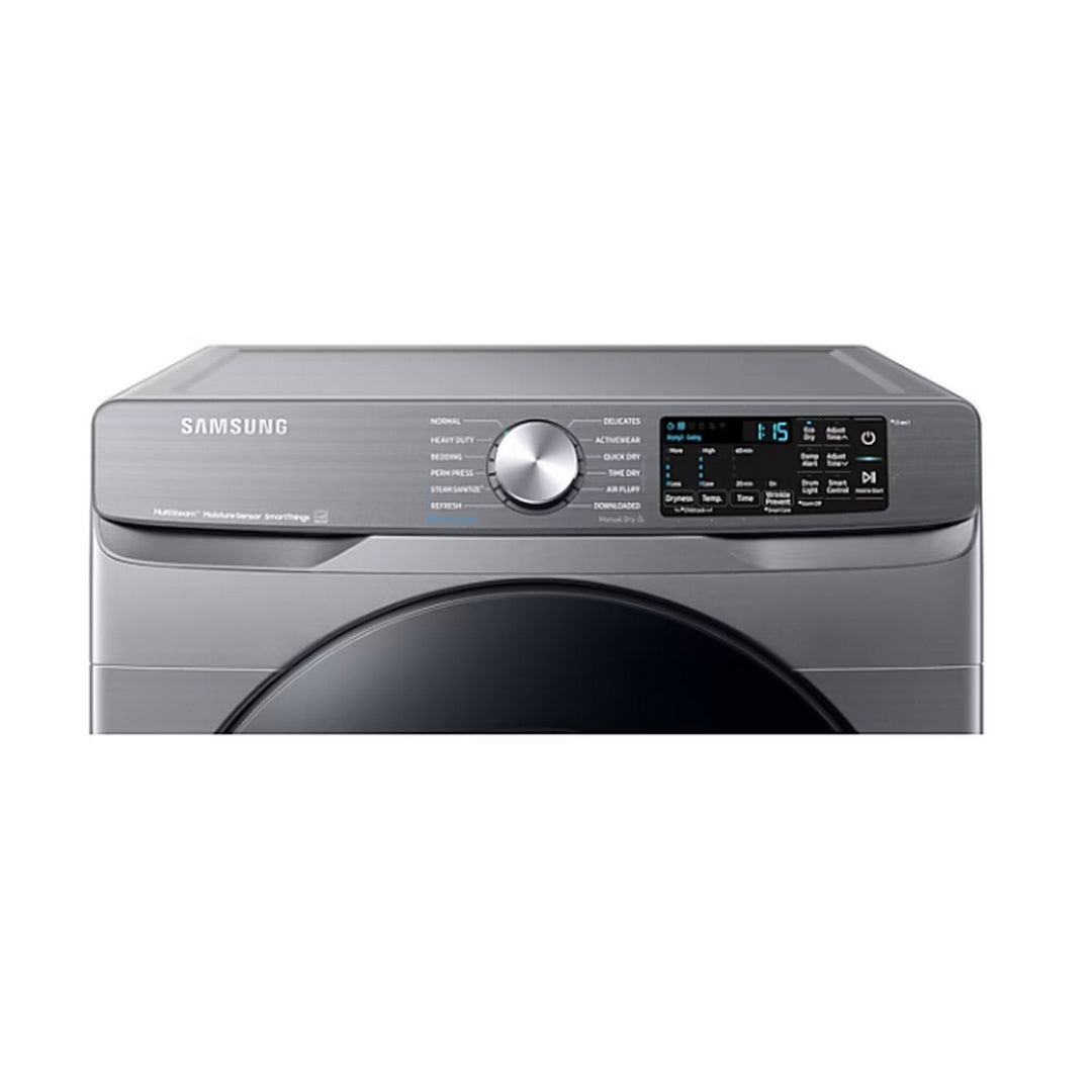 Samsung 7.5 cu. ft. Smart Electric Dryer with Steam Sanitize+ in Platinum - DVE45B6305P
