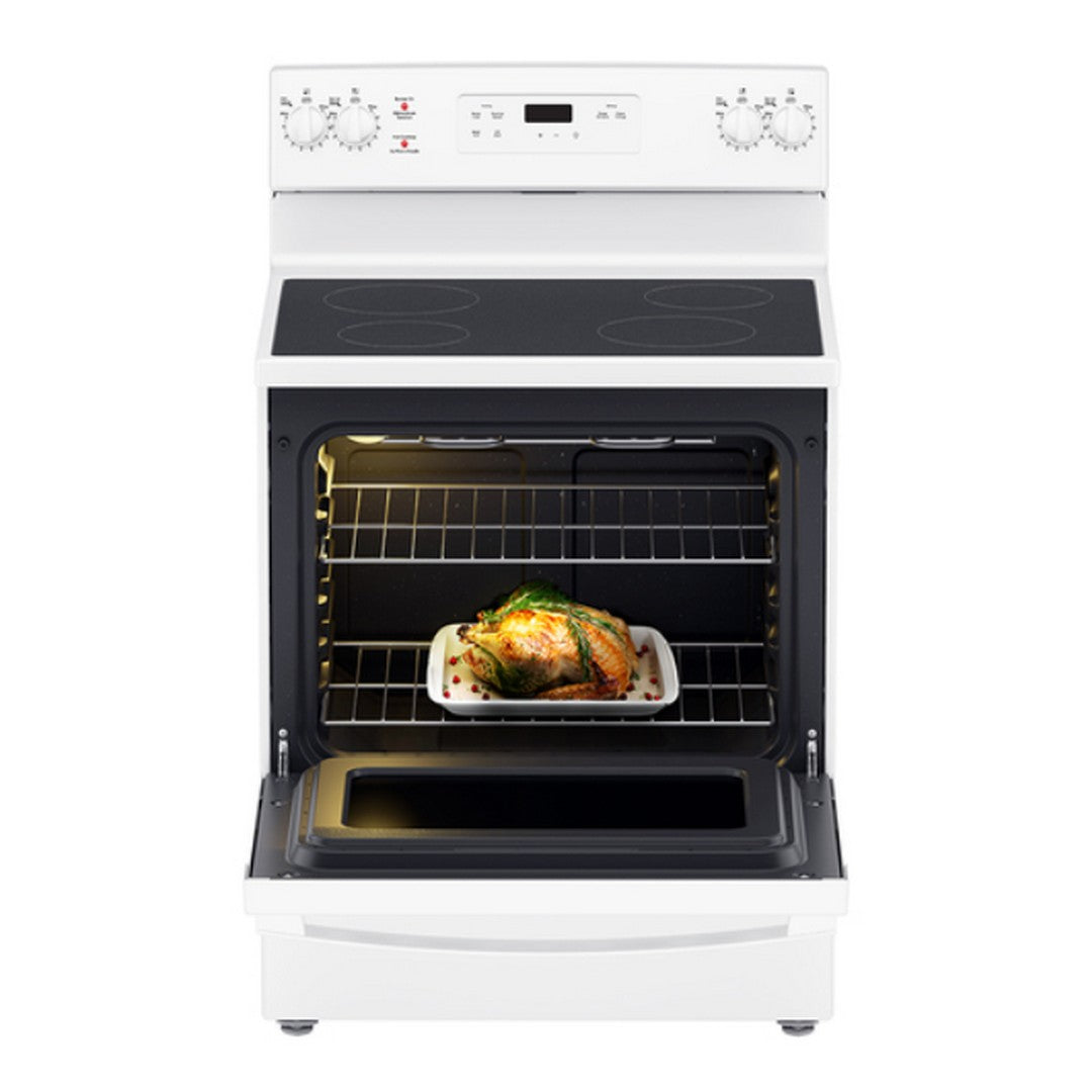 Freestanding Smooth Top Electric Range 30 in White GE - JCBS630DKWW