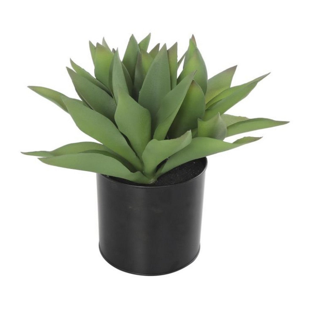 Green Faux Foliage Indoor Outdoor Artificial Plant, 12" x 12" x 11"