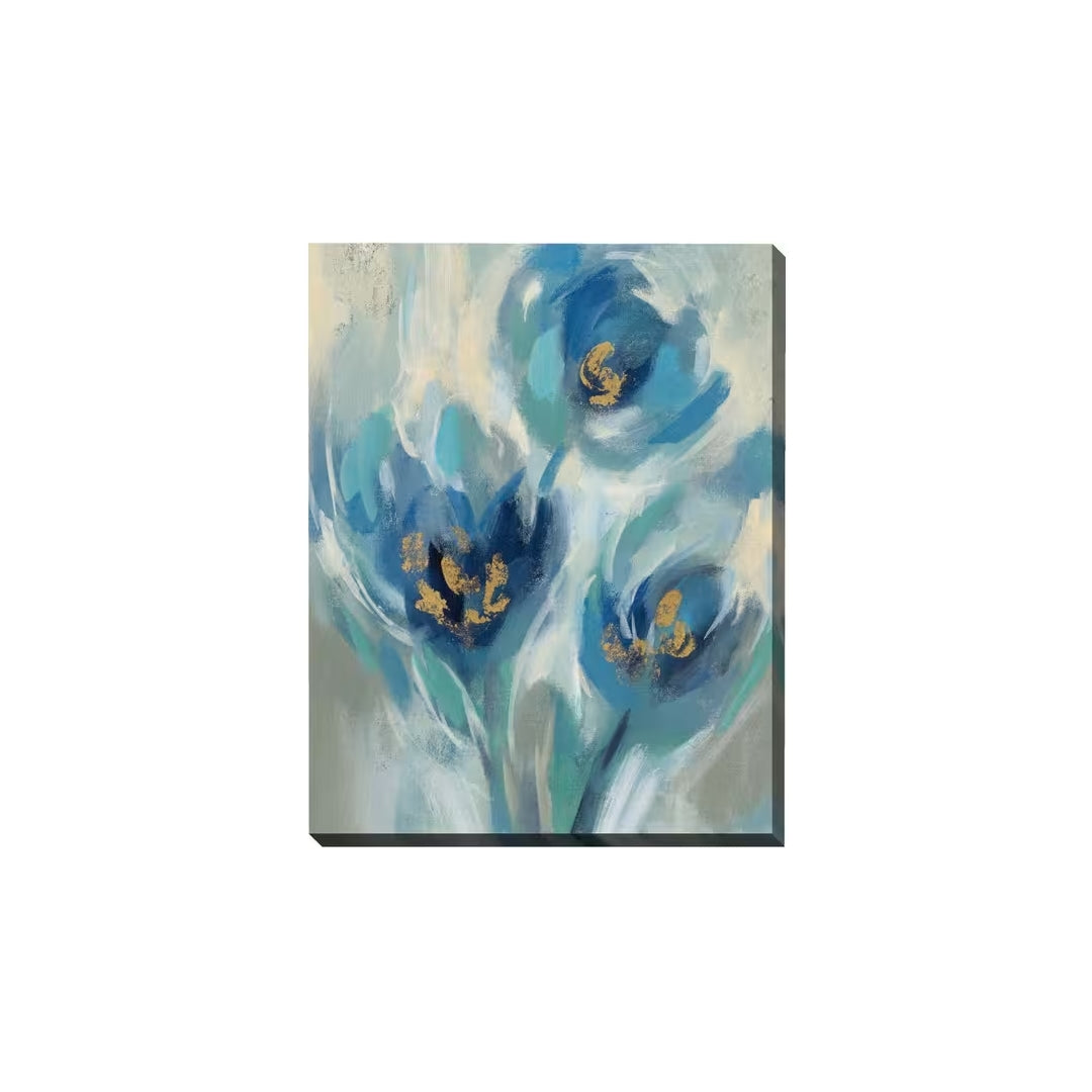 STREAMLINE ART 16" x 20"Blue Fairy Tale Floral 1 Wall Plaque