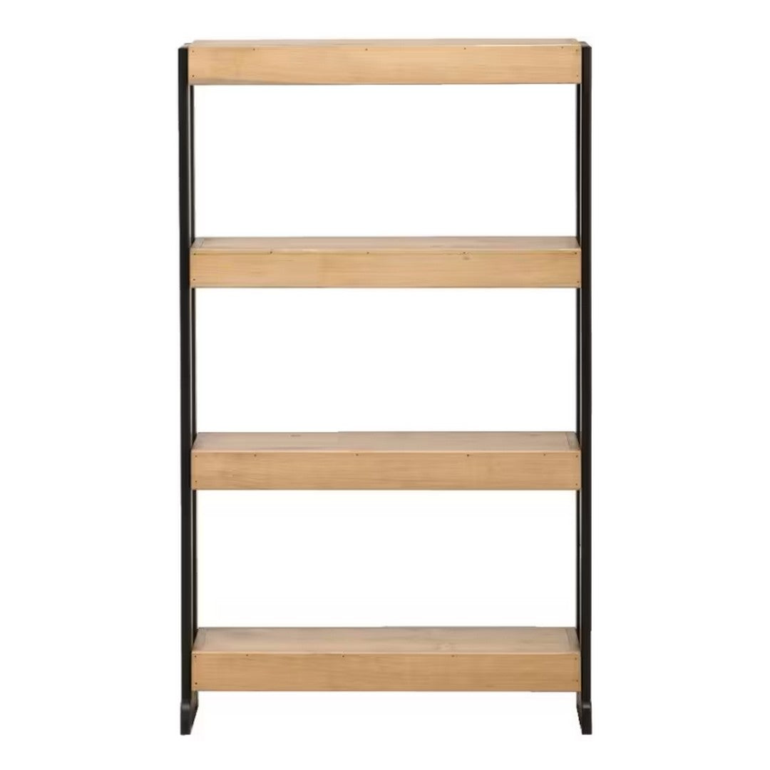 4 Tier Mode Open Bookcase - Classic Stain