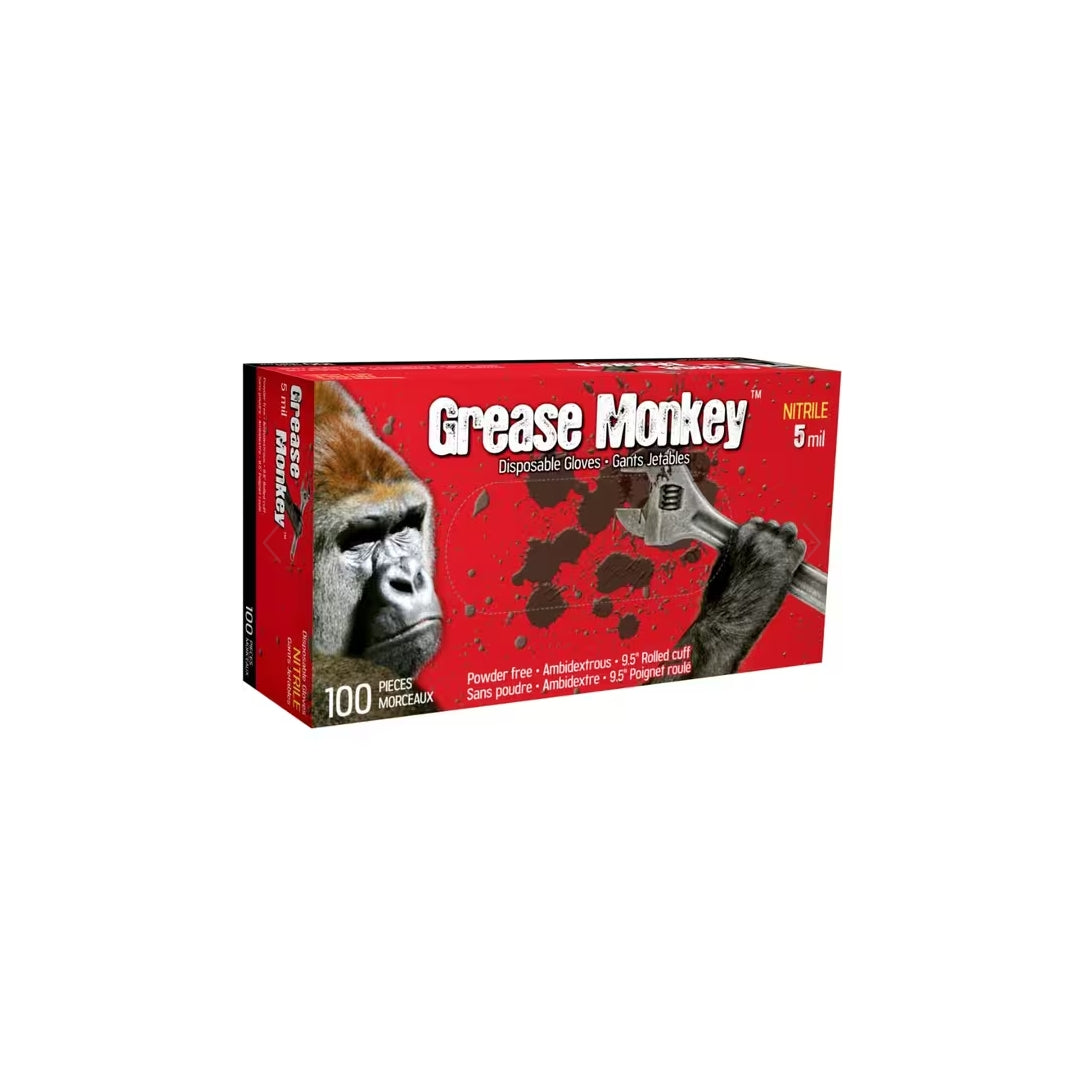 Black Disposable Nitrile Gloves - 100 Pack, Medium