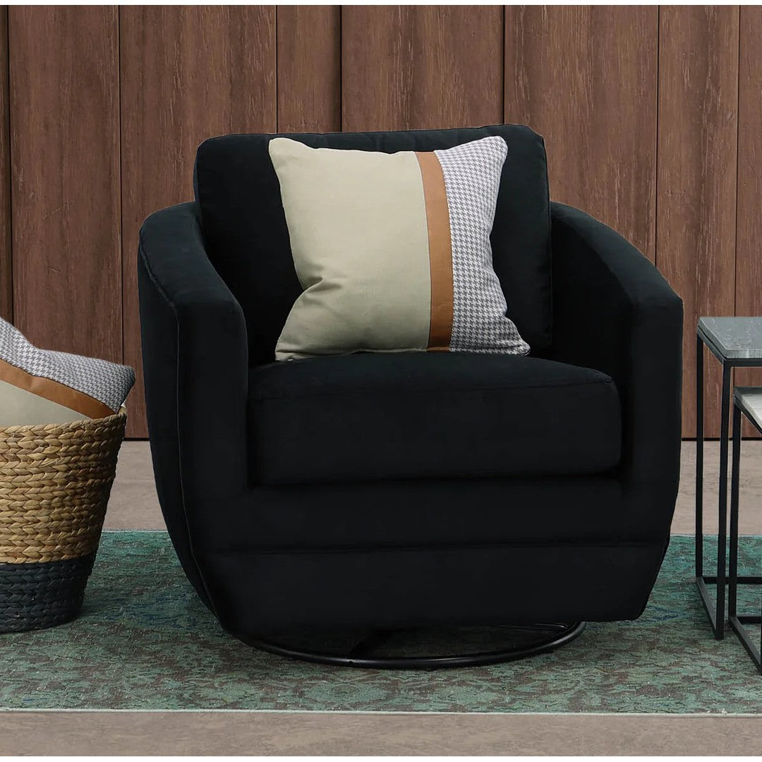 Baltimo Swivel Glider - Velvet Black