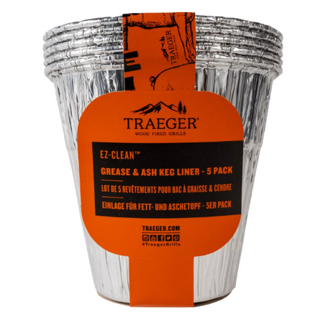 TRAEGER EZ-Clean Grease & Ash Keg Liners - 5 pack