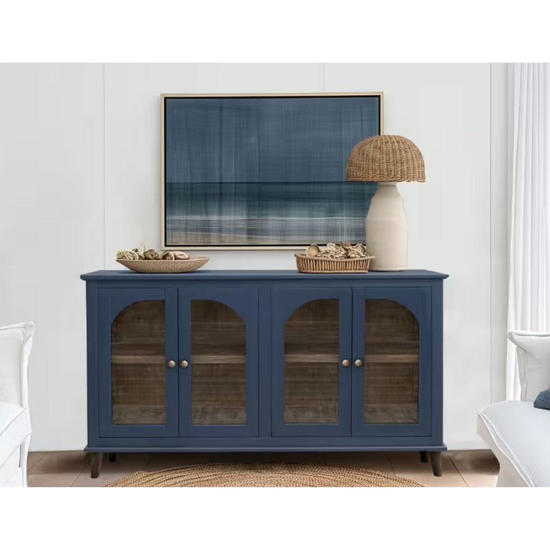 Genova Console 4 Door Cabinet - Blue