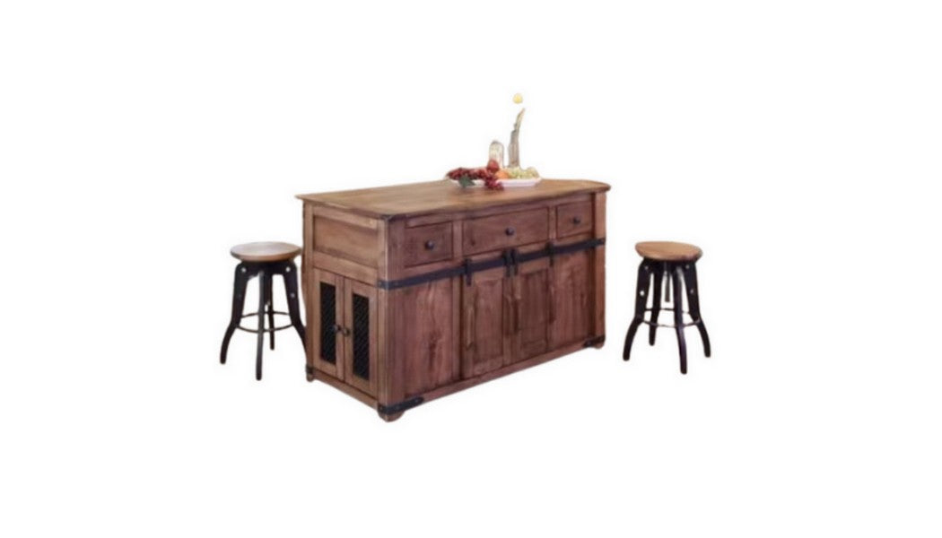 Parota brown kitchen island bundle
