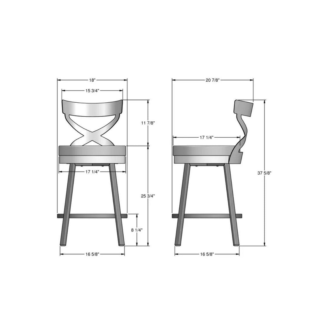 Lincoln Counter height swivel stool