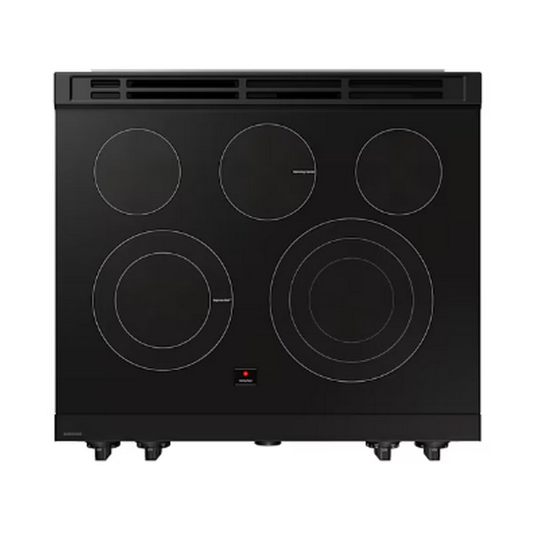 Samsung 30" 6.3 Cu. Ft. True Convection 5-Element Slide-In Electric Range White Glass - NSE6DB870012AC