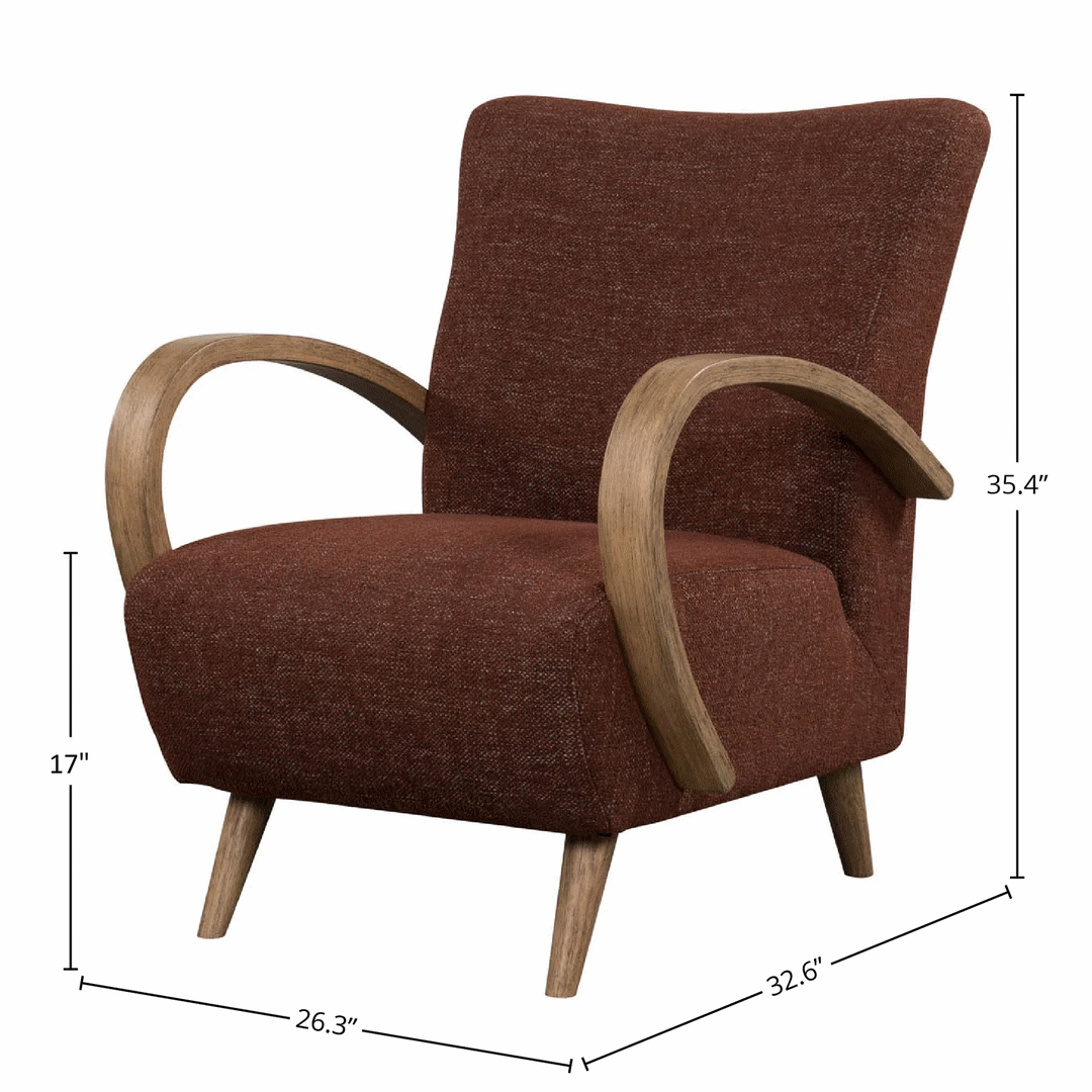 Louis Club Chair-Textured Choco