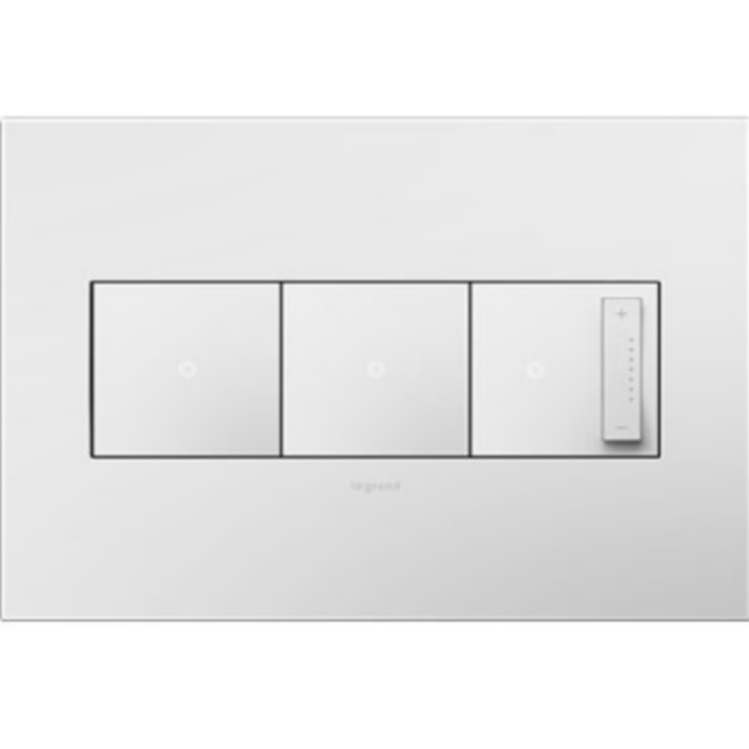 White 3 Gang Screwless Wall Plate