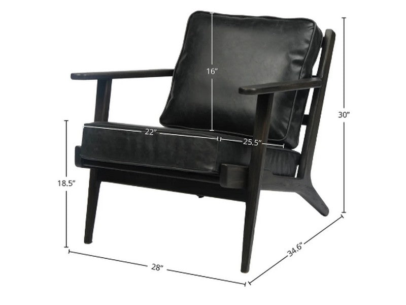 ARM CHAIR ANTIQUE BLACK