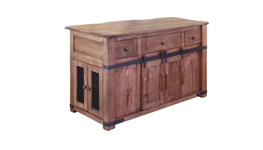 Parota brown kitchen island bundle