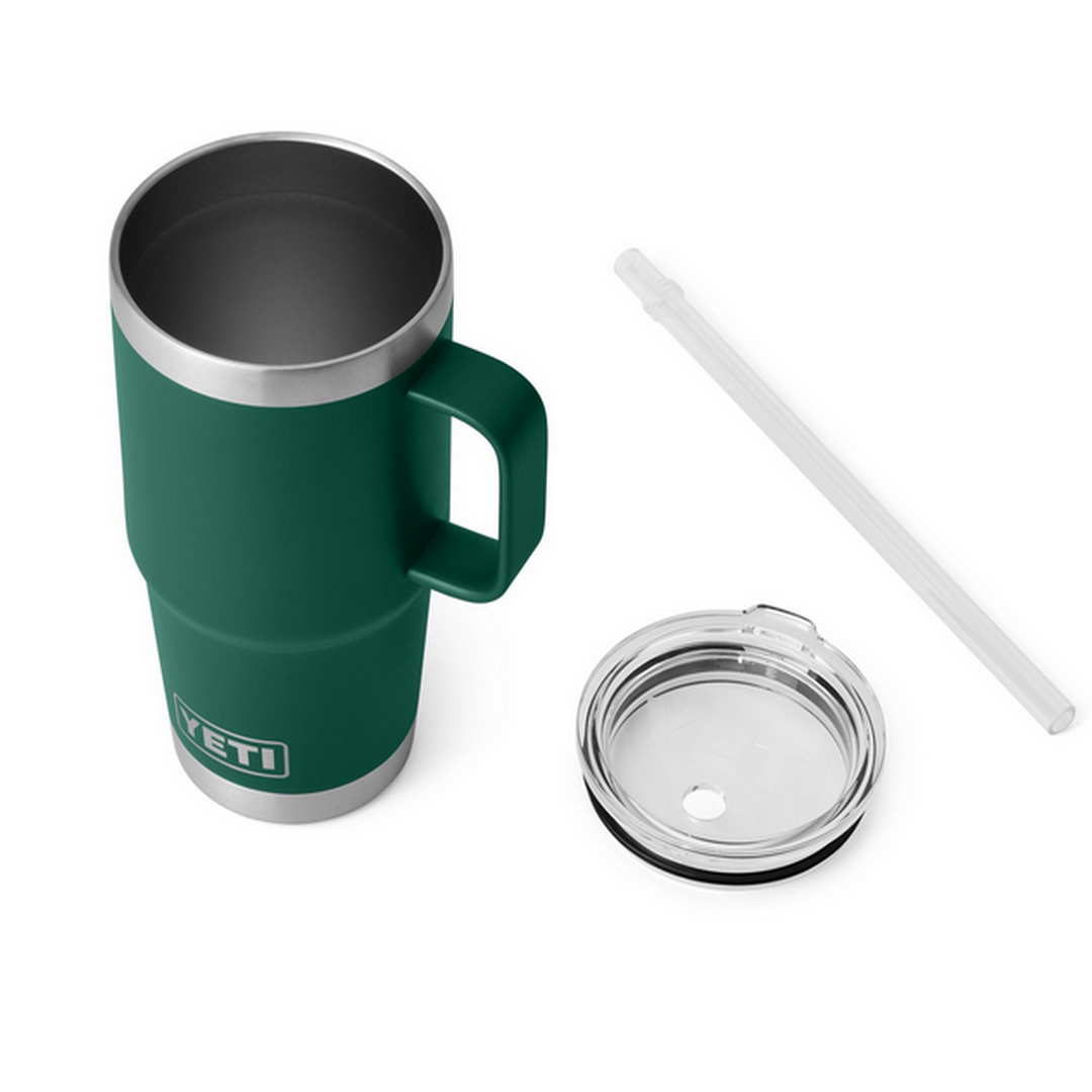 Rambler® 25 oz Straw Mug – Black Forest Green