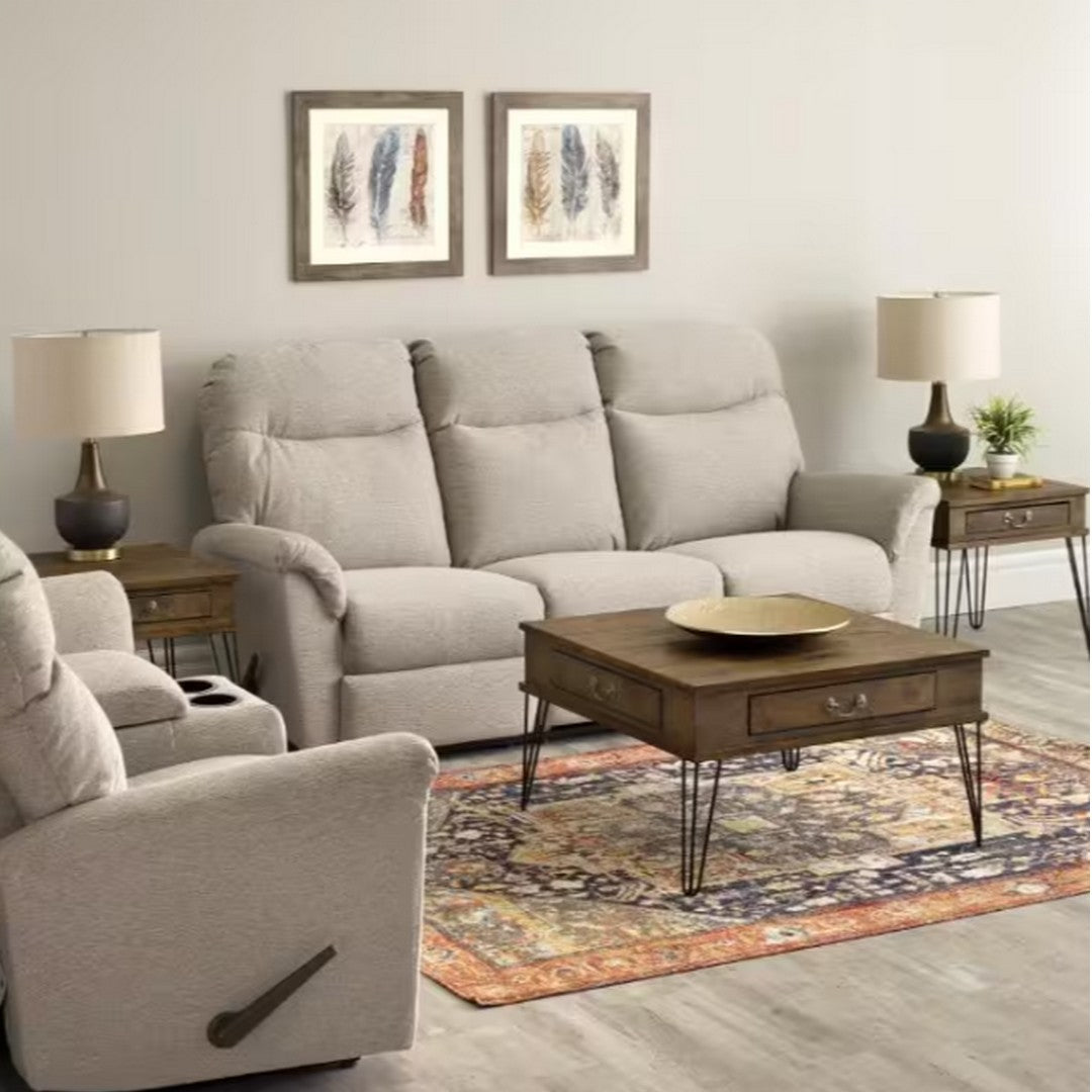 Caitlin Space Saver Recliner Sofa - Silver