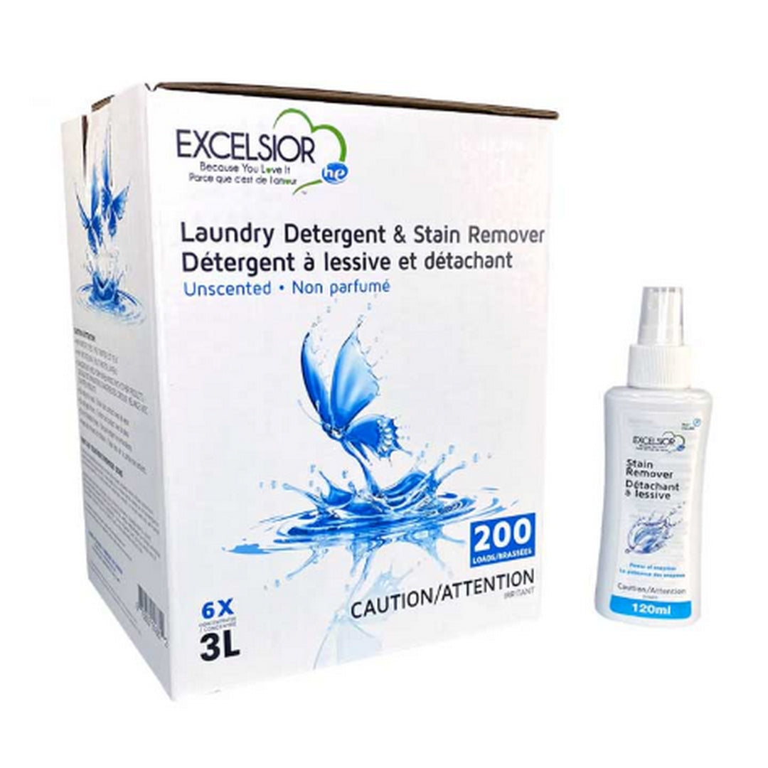 3L Unscented Laundry Detergent & 120ML Stain Remover