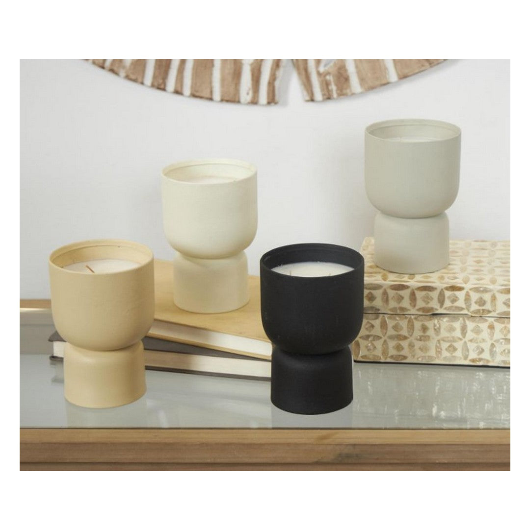 Multi Colored Metal Egyptian Mint, Mediterranean Fig, Sauvignon Blanc, and Vanilla Marshmallow Scented 12 oz 2 Wick Decorative Candle with White Wax