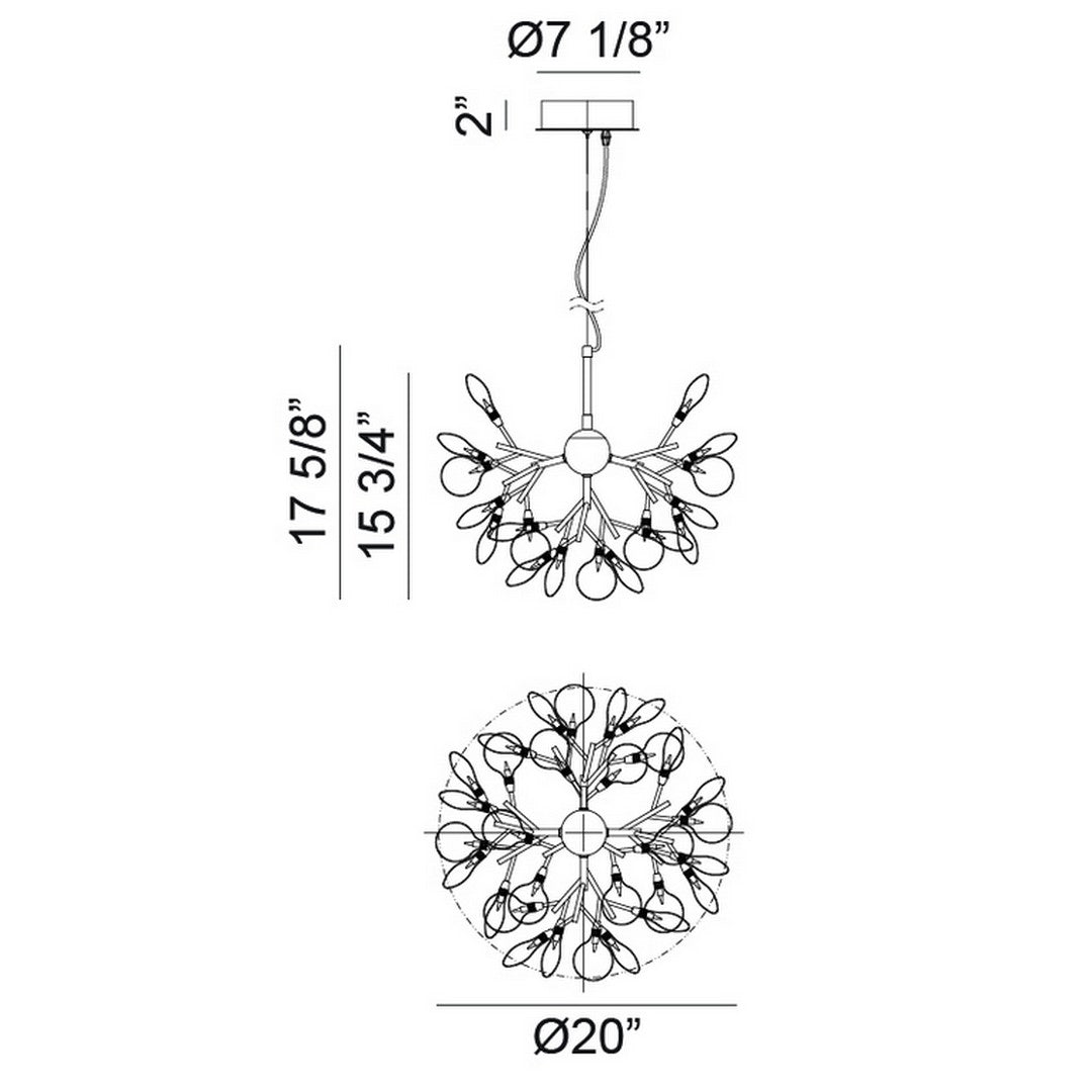 Hydrangea Bloom Chandelier *STORE DISPLAY*