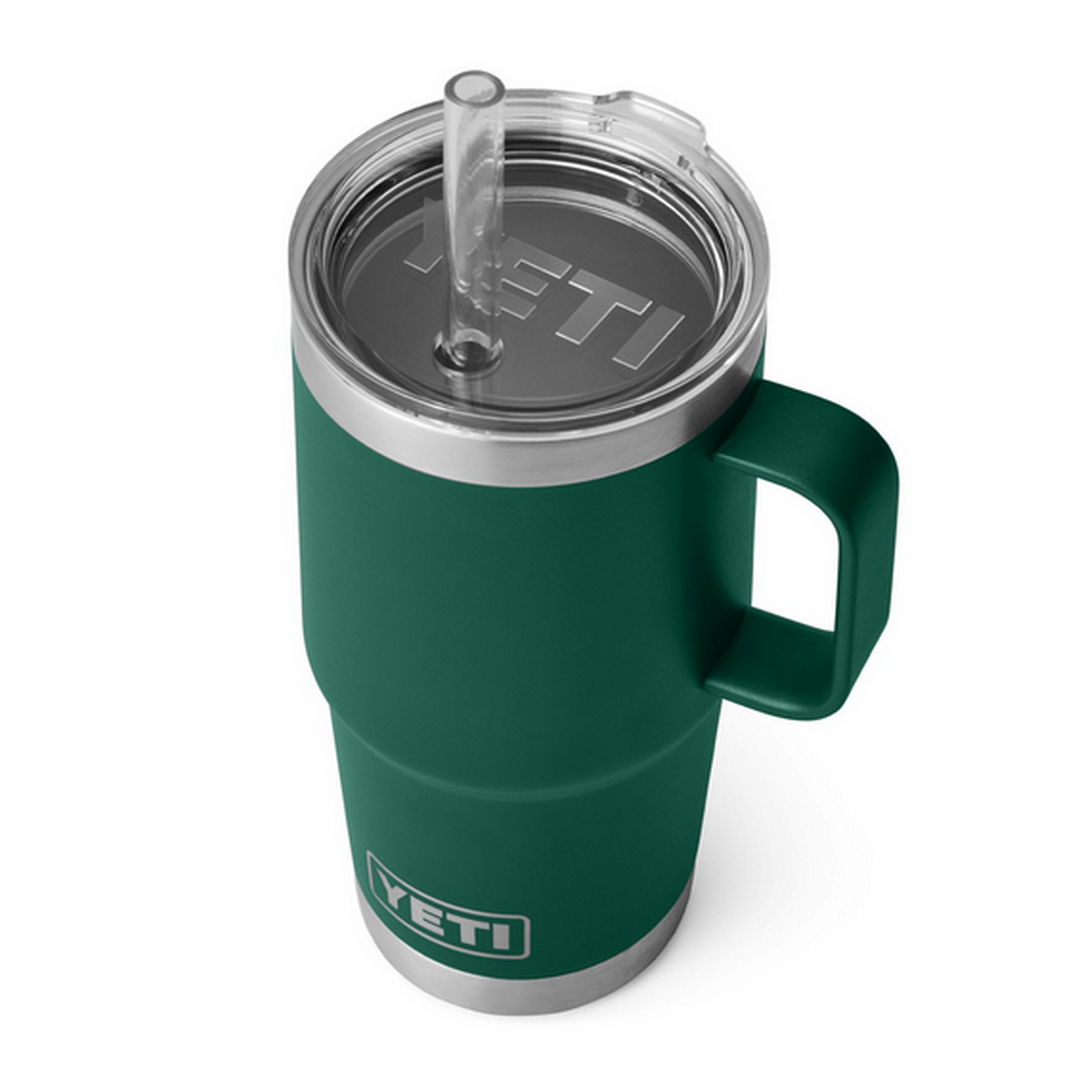 Rambler® 25 oz Straw Mug – Black Forest Green