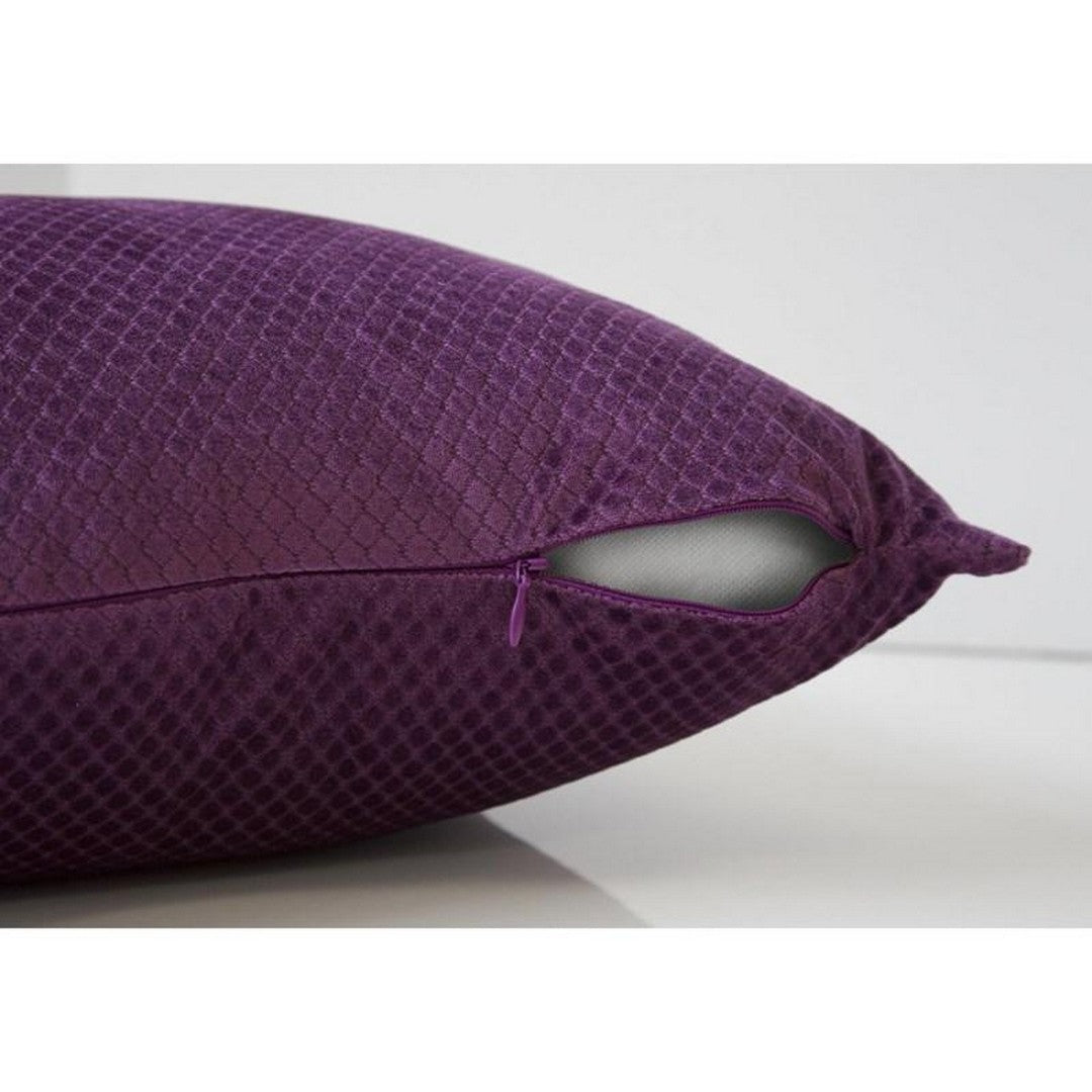 Pillow Purple Diamond Velvet 2 Piece